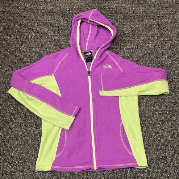 The North Face Full Zip Fleece Girls L 14-16 Colorblock Sweater Activewear - Picture 2 of 8